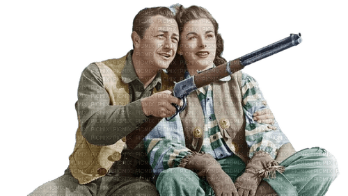 western ( Robert Young et Marguerite Chapman ) - darmowe png