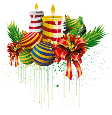 Kaz_Creations Deco Candles Baubles  Christmas Noel - png gratis