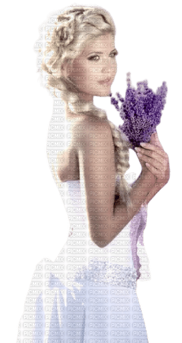 Lavender woman - png gratis