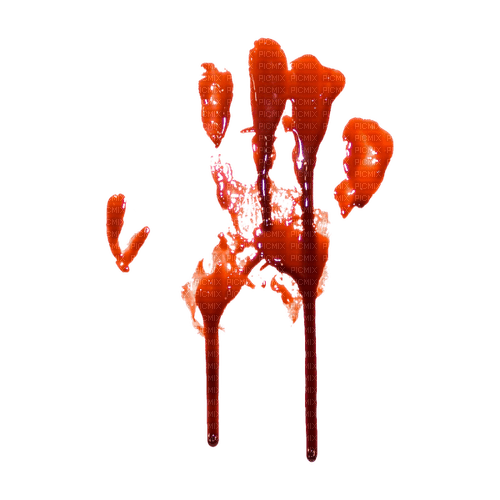 Blood hand print - Free PNG