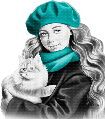 soave woman hat cat animals fashion autumn winter - darmowe png
