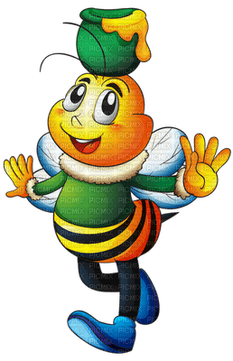 Kaz_Creations Cute Cartoon Love Bees Bee Wasp - ücretsiz png