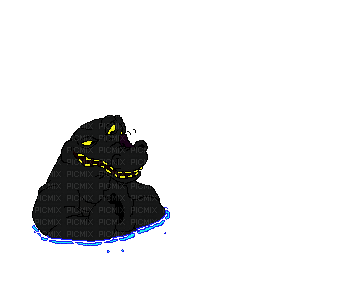 aze crocodile noir black - Darmowy animowany GIF