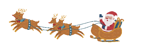 Christmas.Noël.Santa's flying.Gif.Victoriabea - Zdarma animovaný GIF