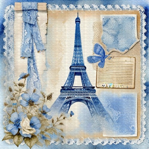 paris blue brown vintage background - 免费PNG
