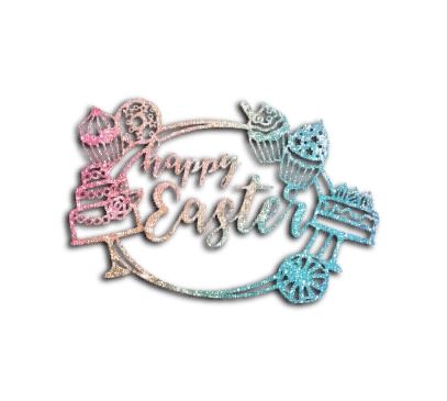 kikkapink happy easter text png spring quote - PNG gratuit