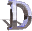 silver letter d - Bezmaksas animēts GIF