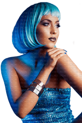 Kaz_Creations Woman Femme Blue - nemokama png