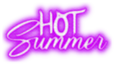 Hot Summer.Text.Purple - By KittyKatLuv65 - Free PNG