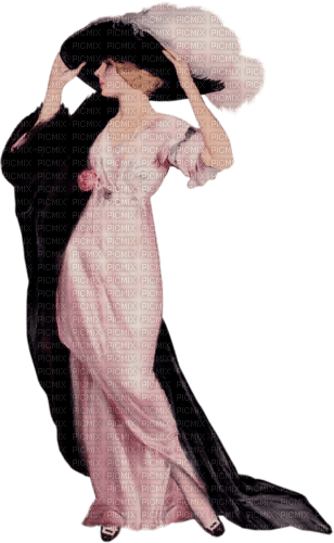 Vintage.Femme.Woman.pink.Victoriabea - Free PNG