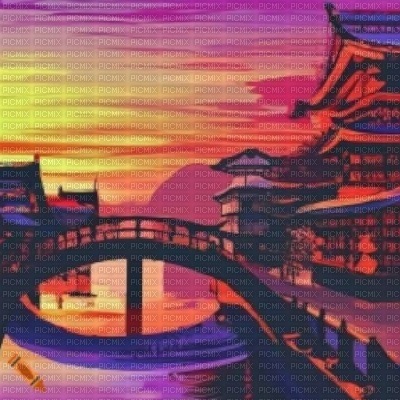Japanese Sunset - gratis png