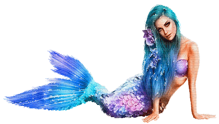 soave mermaid animated  rainbow - Darmowy animowany GIF