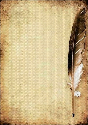 vintage scroll paper with quill pen - PNG gratuit