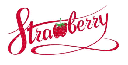 Strawberry Text - Bogusia - Free PNG