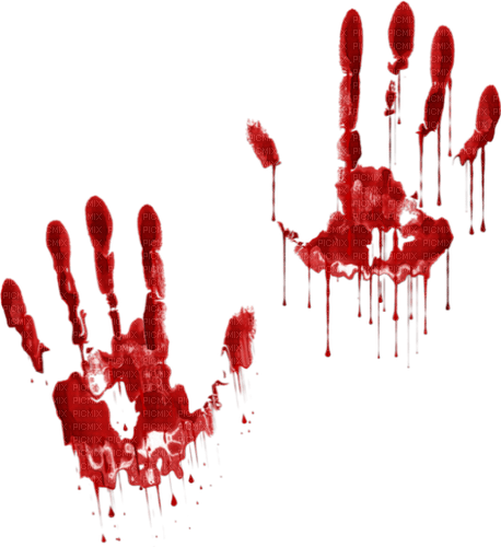 Blood.Hands.Prints.Red - 無料png