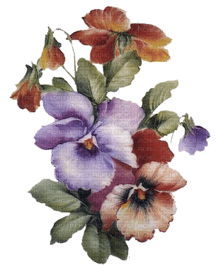 kikkapink vintage flowers deco spring summer - безплатен png
