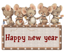 Happy New Year text - GIF animado gratis