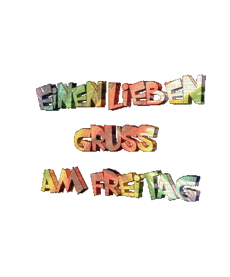 text german freitag gruß letter deco  friends family gif anime animated animation tube - GIF animé gratuit
