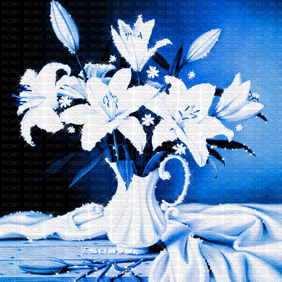 soave background animated room vase flowers - GIF animado grátis