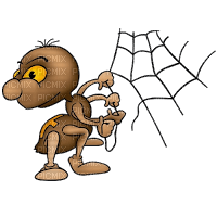 Kaz_Creations Cartoon Funny Spiders - nemokama png