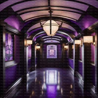 Purple and Black Corridor - бесплатно png