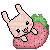 lapin fraise - GIF animate gratis