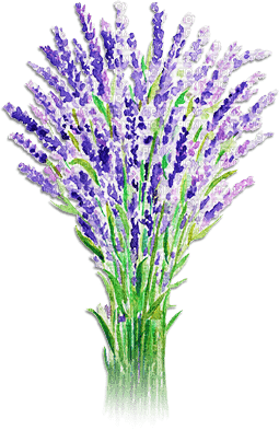 soave deco laventer flowers field green purple - Free PNG