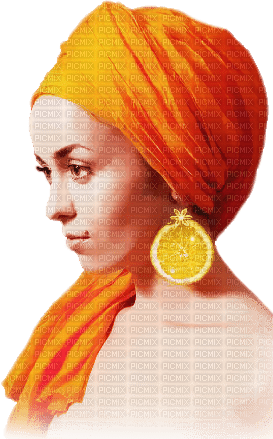 soave woman  summer fashion face orange fruit - png gratis