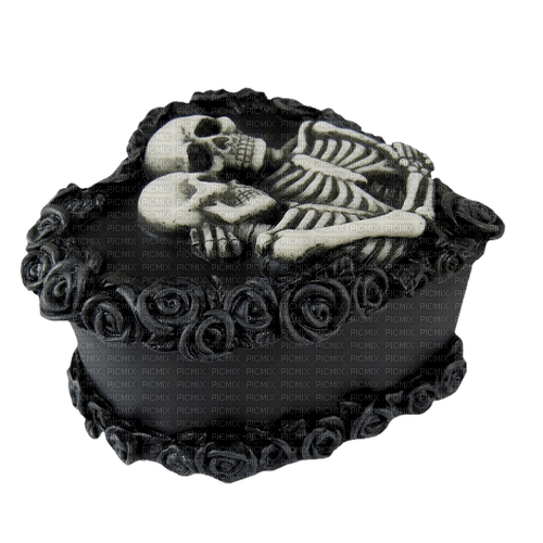 Skull goth cake overlay - zdarma png