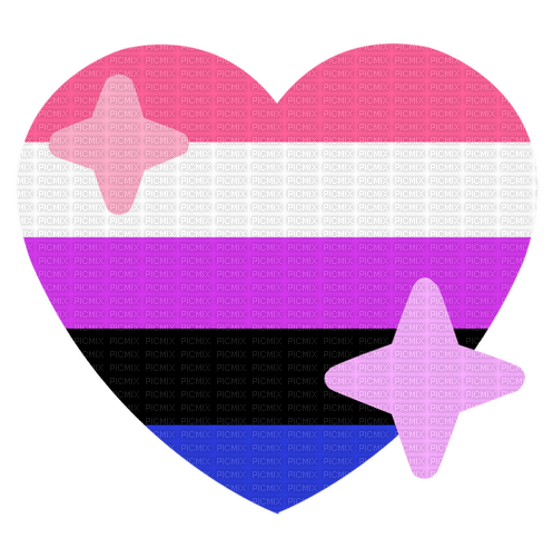 Genderfluid heart emoji - PNG gratuit