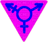 old trans pride pink triangle - GIF animé gratuit