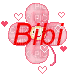 Signature Bibi flower - GIF animé gratuit