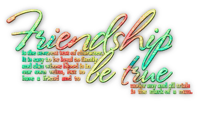 soave text friends friendship pink green yellow - PNG gratuit
