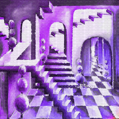 soave background animated surreal room purple - GIF เคลื่อนไหวฟรี