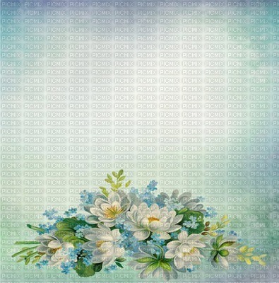background-blue-flowers - zadarmo png