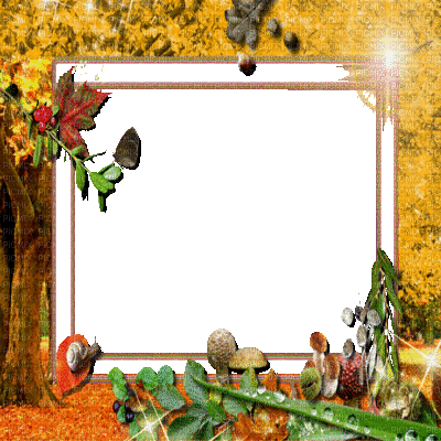 LOLY33 frame automne - GIF animado grátis