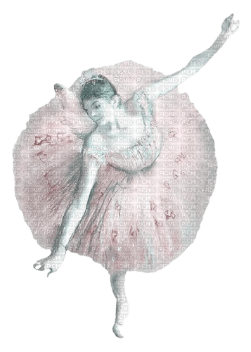 kikkapink spring pink teal ballerina vintage - darmowe png