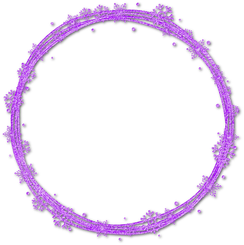Winter.Circle.Frame.Purple - Free PNG