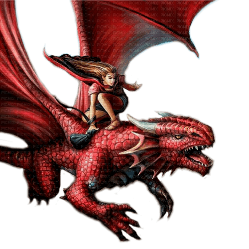 fantasy woman with dragon by nataliplus - 無料png