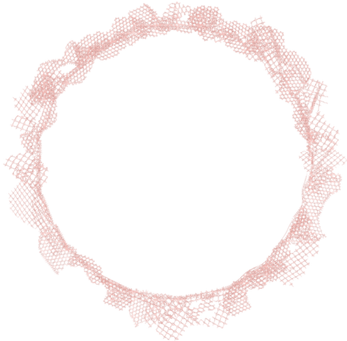 Dentelle Rose Cadre Rond:) - zadarmo png