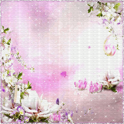animated pink glitter floral background - Gratis geanimeerde GIF