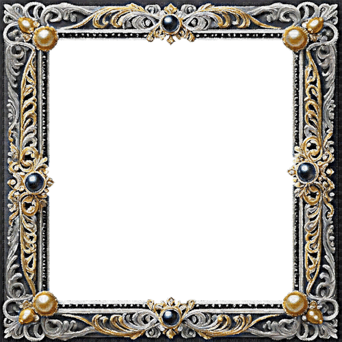 ♡§m3§♡ silver gold deco animated frame - Free animated GIF