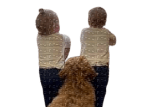 Kinder mit Hund - nemokama png