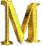 Kaz_Creations Alphabets Yellow Colours Letter M - GIF animé gratuit
