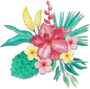 soave deco flowers summer tropical branch pink - zdarma png