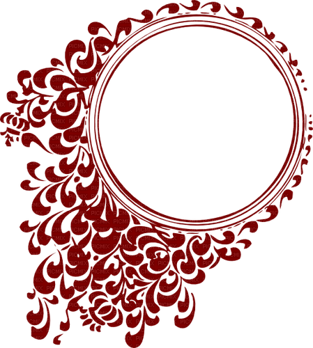 Red Circle Frame - gratis png