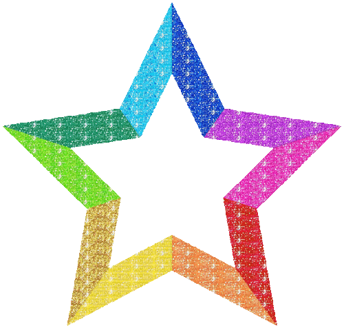 Rainbow Star - Animovaný GIF zadarmo