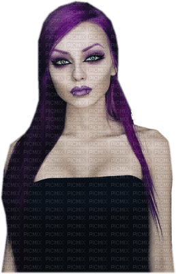 femme au cheveux violet.Cheyenne63 - gratis png