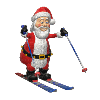 SANTA CLAUSE   gif Ski PERE NOEL - Bezmaksas animēts GIF