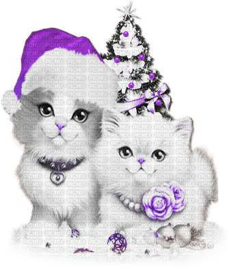 soave deco animals christmas winter tree cat - gratis png